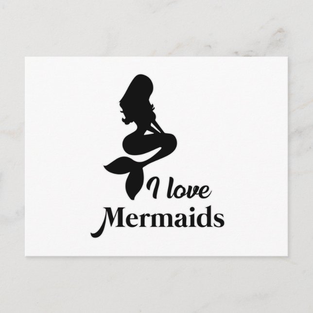 Mermaid Girl Mermaids Niedlich Sea Funny Geburtsta Postkarte (Vorderseite)