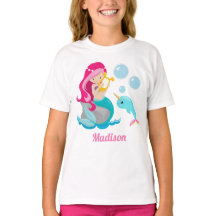 Mermaid Girl Niedlich Beach Geburtstag Monogram Ki