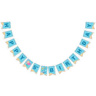 Mermaid Girl Niedlich Custom Kids Pool Geburtstags Wimpelkette