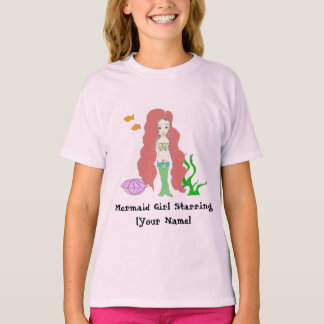 Mermaid Girl Starring [Ihr Name] Tshirts