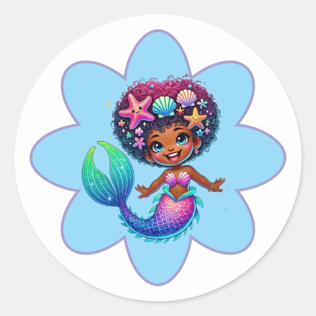 Mermaid Girl Stickers (Vorderseite)