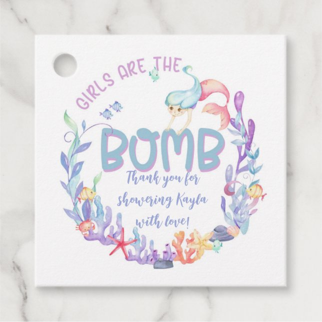 Mermaid Girls sind die Bombenmarken, bevorzugen Ta Geschenkanhänger (Vorderseite)