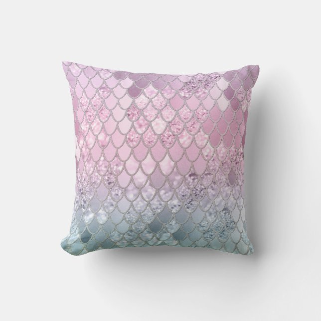 Mermaid Glitzer Scales #2 Kissen (Vorderseite)