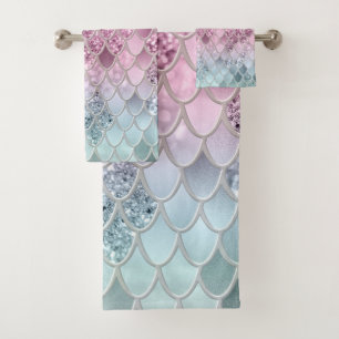Mermaid Glitzer Scales #2a (Imitate Glitzer) #shin Badhandtuch Set