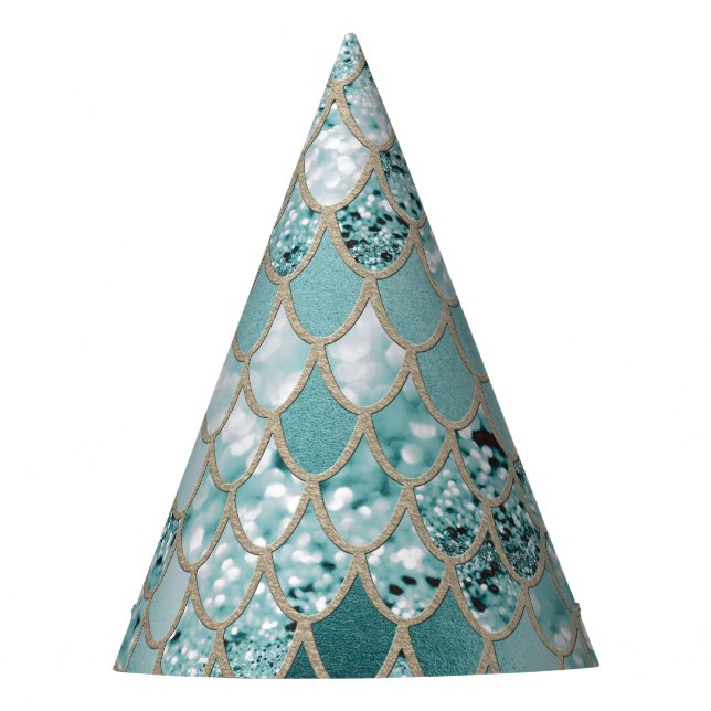 Mermaid Glitzer Scales #3 #shiny Partyhütchen (Vorderseite)