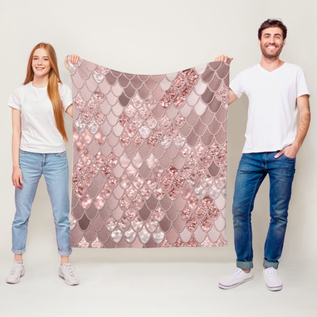Mermaid Glitzer Scales #8 (Imitats Glitzer) Fleecedecke (Beispiel)
