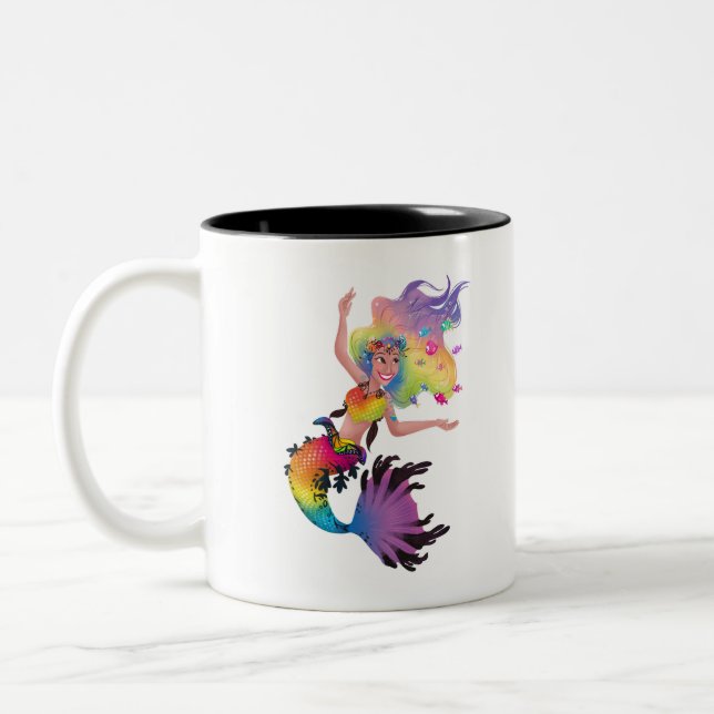 Mermaid Glitzern Zweifarbige Tasse (Links)