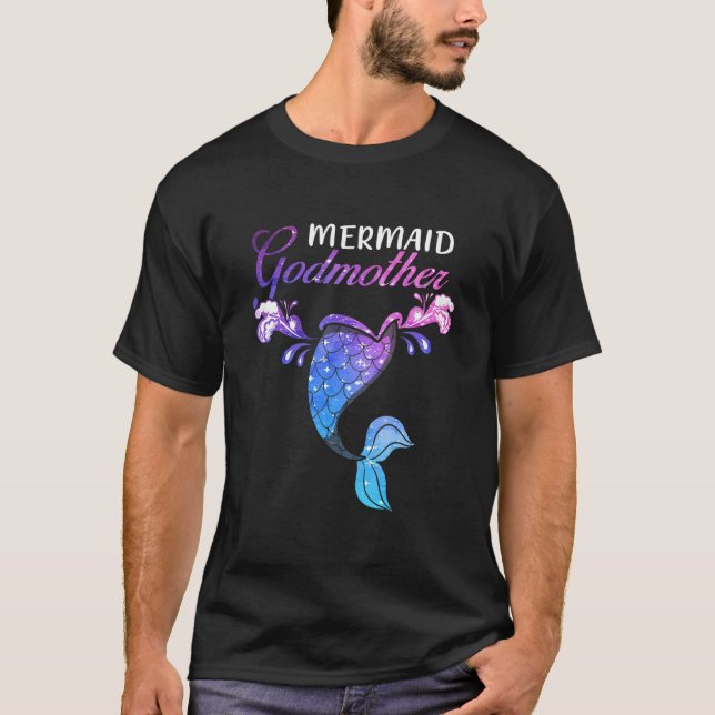 Mermaid Godmother Mermaid Birthday Party Mother's  T-Shirt (Vorderseite)