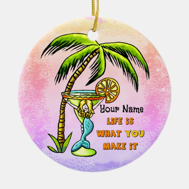 Mermaid Good Life Keramik Ornament (Vorne)
