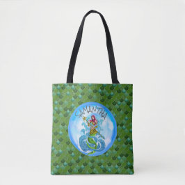 Mermaid Green Tote Bag