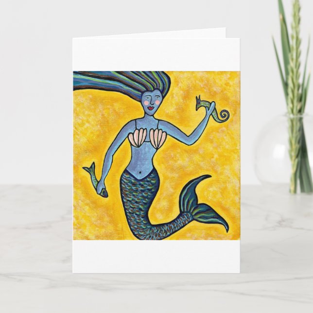 Mermaid Greeting Card Karte (Vorderseite)
