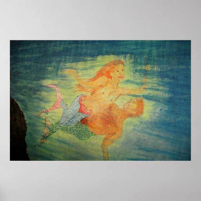 Mermaid Grotto Liebe Poster (Vorne)