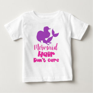 Mermaid Hair Keine Sorge, Meerjungfrau-Silhouette, Baby T-shirt