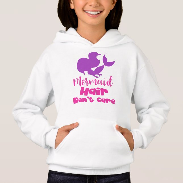 Mermaid Hair Keine Sorge, Meerjungfrau-Silhouette, Hoodie (Vorderseite)