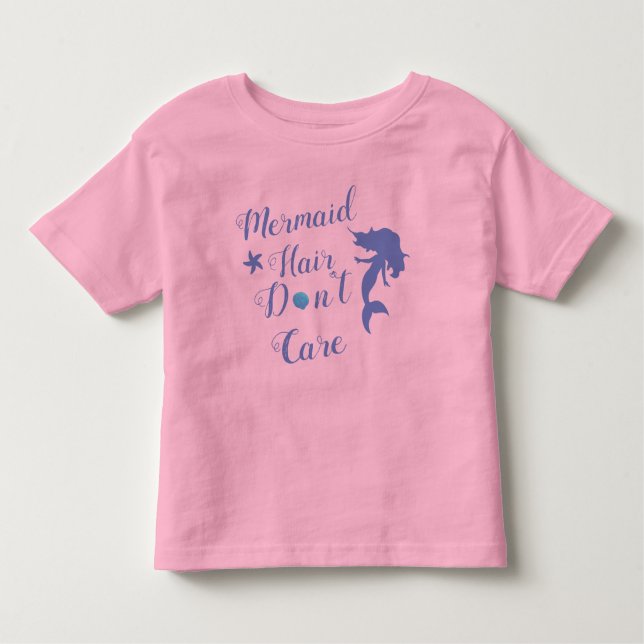 Mermaid Hair kümmert sich nicht um Kinderkind-T -  Kleinkind T-shirt (Vorderseite)