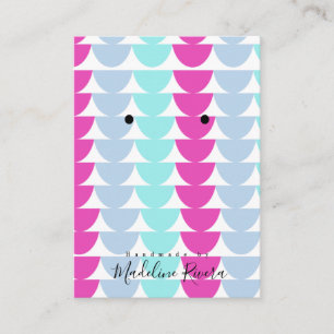Mermaid Handmade Artisan Earring Display Cards Telefonnummerkarte
