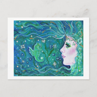 Mermaid Harmony Postcard von Renee Lavoie Postkarte