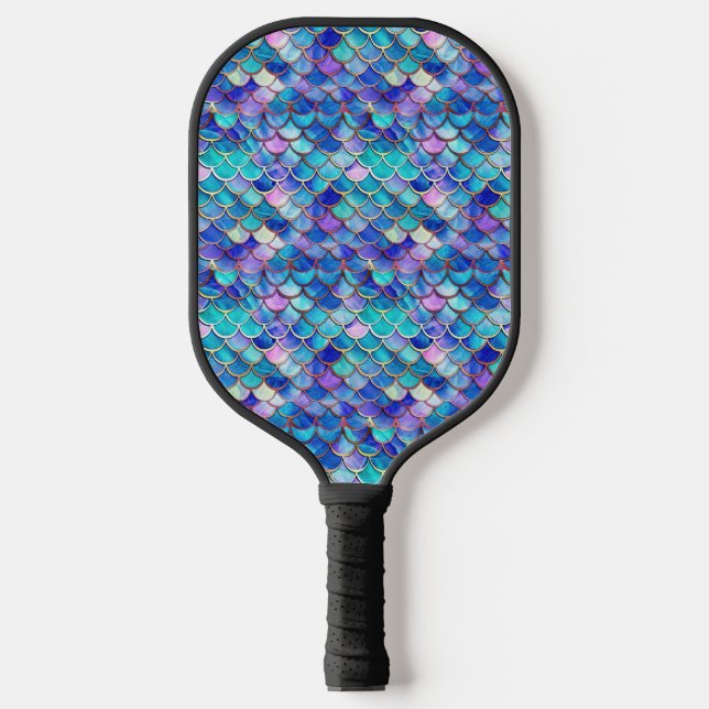 Mermaid Hartglas Pickleball Schläger (Vorderseite)