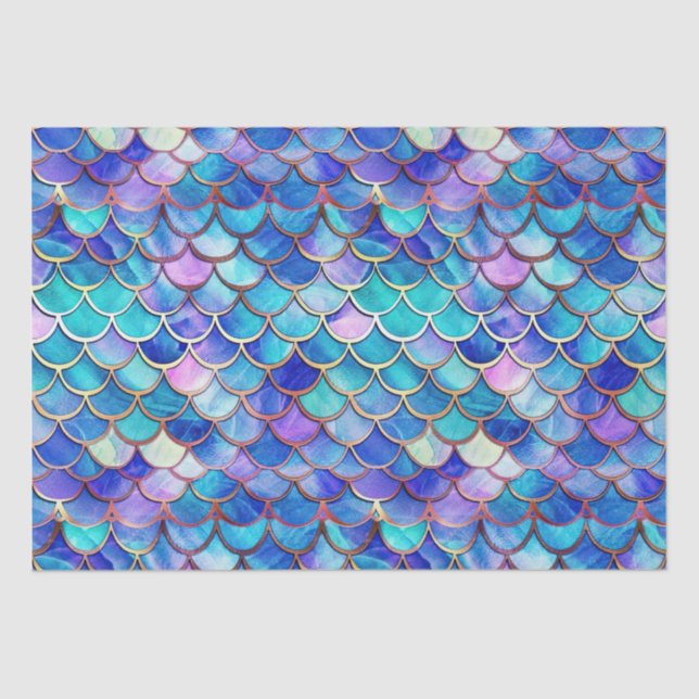 Mermaid Hartglas Seidenpapier (Vorderseite)