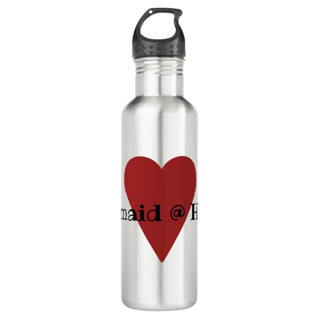 "Mermaid @ Herz" Wasserflasche Edelstahlflasche (Vorderseite)
