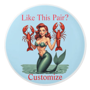 Mermaid Holding Lobsters Thunder_Cove Keramikknauf