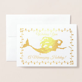 Mermaid Holiday Card Folienkarte