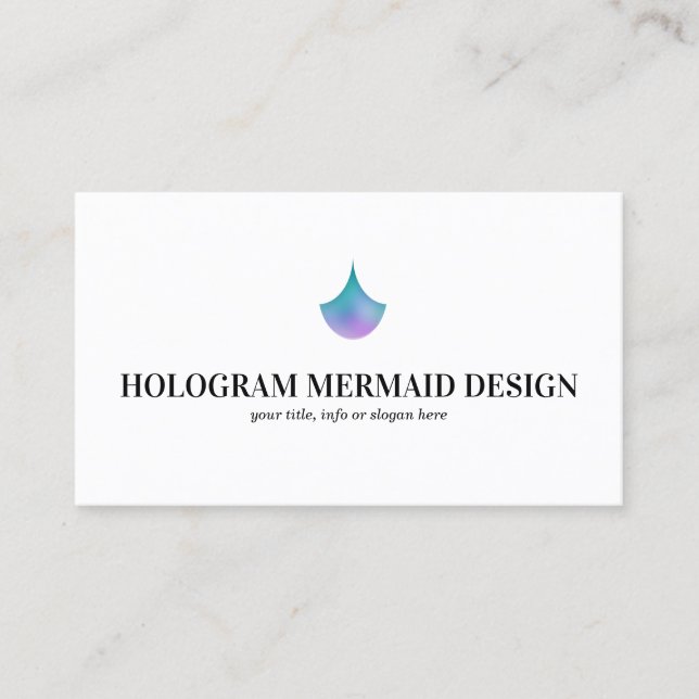 Mermaid Hologram Visitenkarte (Vorderseite)