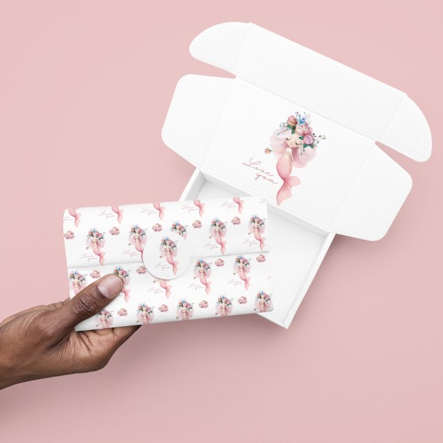 Mermaid I Liebe You Tissue Paper Seidenpapier (Let someone special know how much you love them with this mermaid tissue paper! )