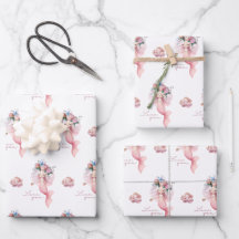Mermaid I Liebe You Wrapping Paper Set