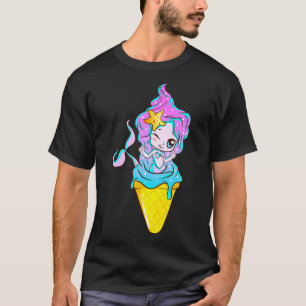 Mermaid Ice Cream Cone Niedlich Magische Mythische T-Shirt