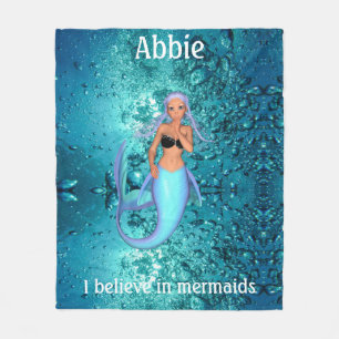 Mermaid - Ich glaube an Mermaids Fleece Blanket