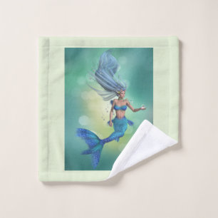 Mermaid in Blue Badhandtuch Set