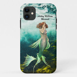 Mermaid in the Sea Individuelle Name iPhone Case