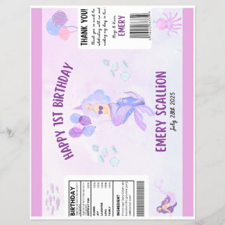 Mermaid individualisierbare Chip-Bag Flyer