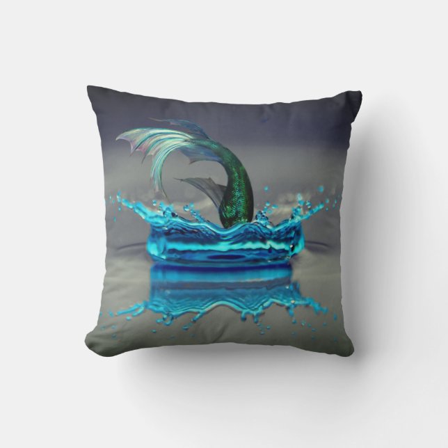 Mermaid Inspiriert Throw Kissen (Vorderseite)