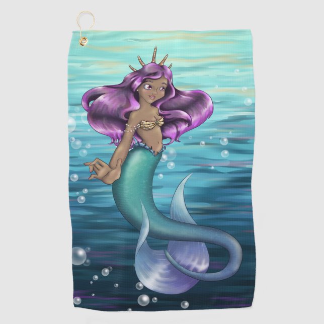 Mermaid Iole Golfhandtuch (Vorderseite)
