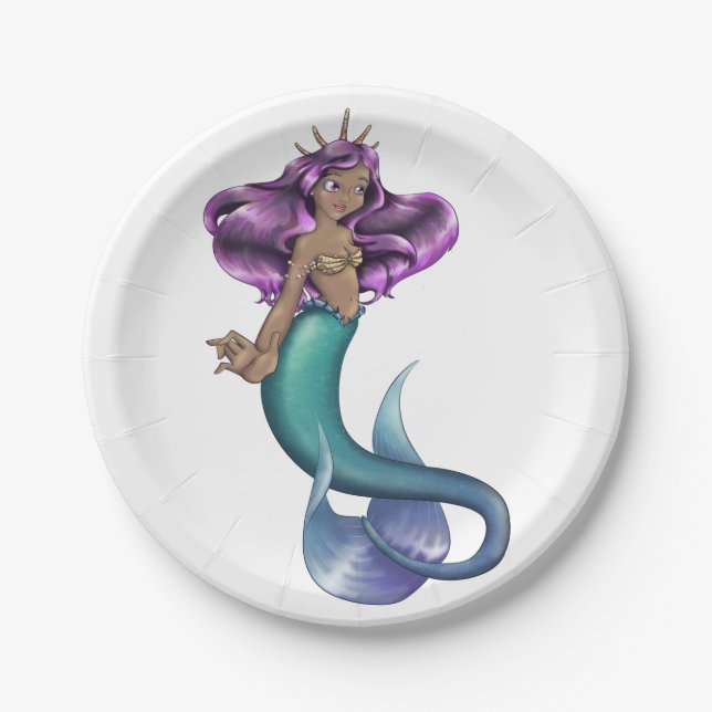Mermaid Iole Pappteller (Vorderseite)