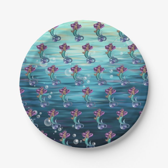 Mermaid Iole Pappteller (Vorderseite)