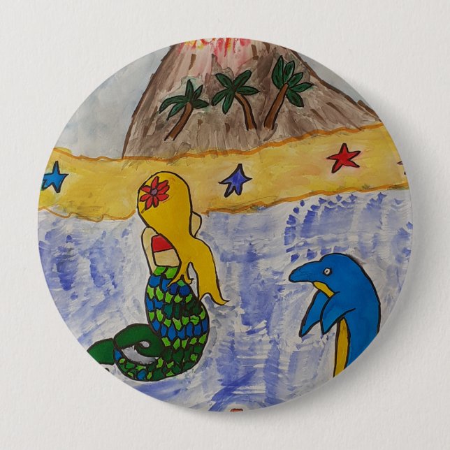 Mermaid Island Abzeichen Button (Vorderseite)