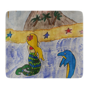 Mermaid Island Chopping Board Schneidebrett