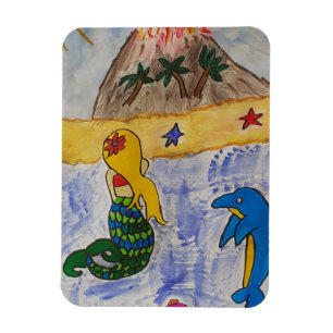 Mermaid Island Flexible Foto Magnet