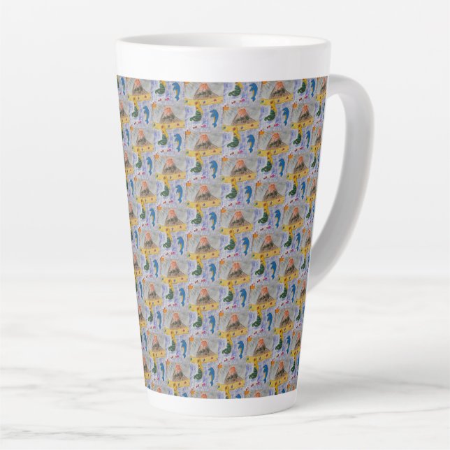 Mermaid Island Latte Tasse (Rechte Ecke)