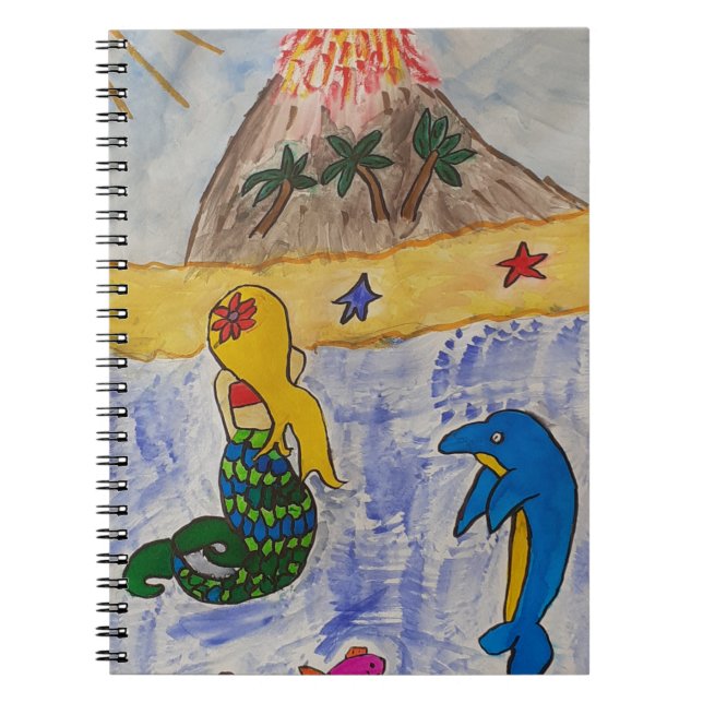Mermaid Island Spiral Notebook Notizblock (Vorderseite)