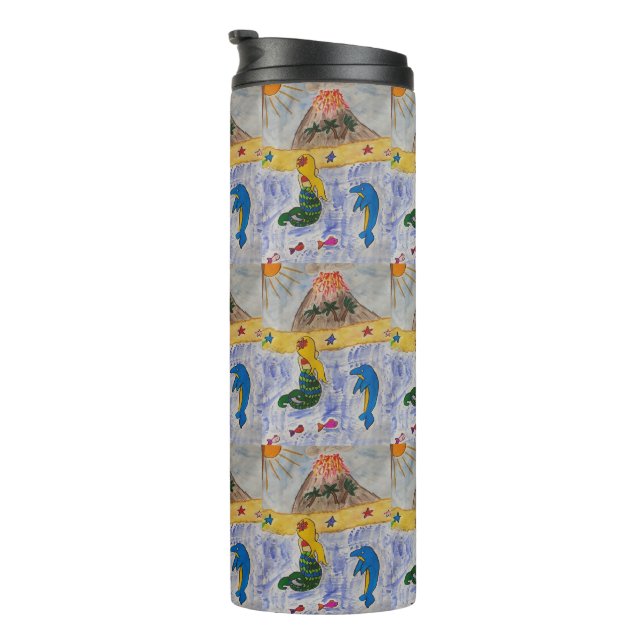 Mermaid Island Thermal Tumbler Thermosbecher (Nach rechts gedreht)
