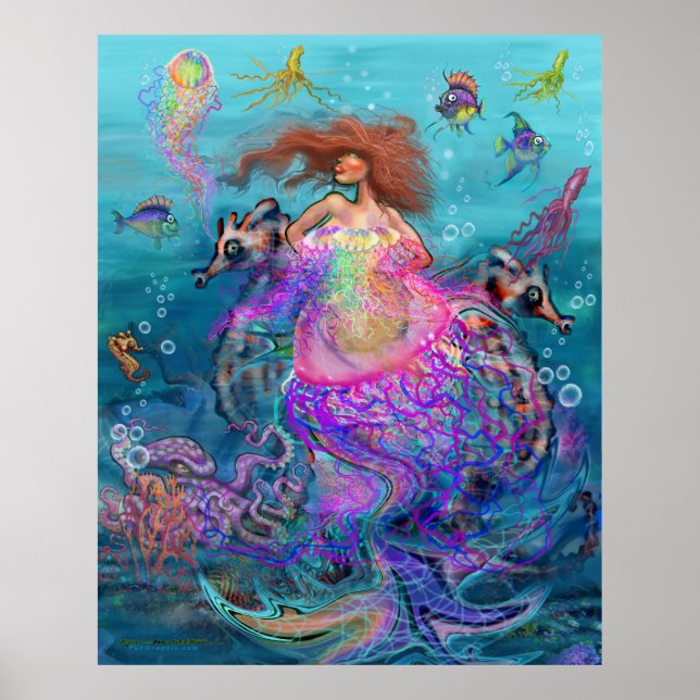 Mermaid Jellyfish Dress Poster (Vorne)