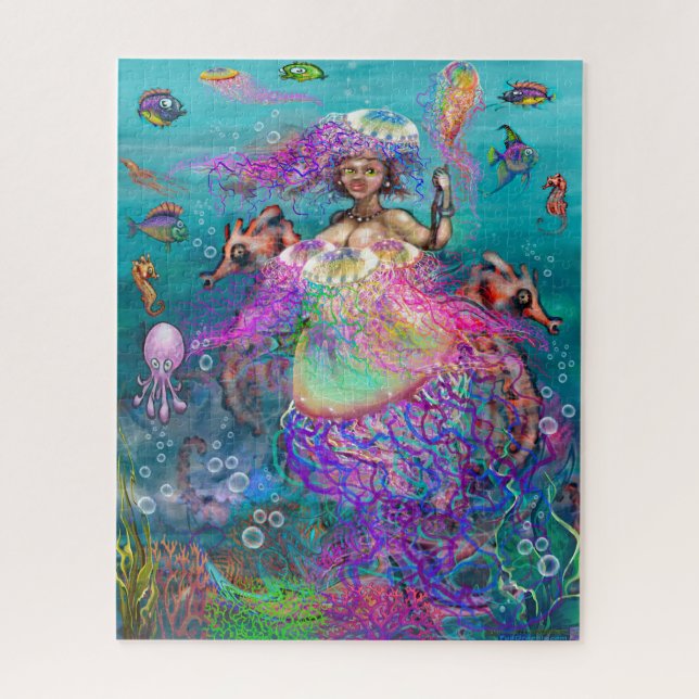 Mermaid Jellyfish Jigsaw Puzzle (Vertikal)