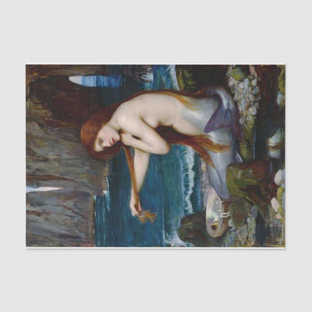 Mermaid John William Waterhouse Art Seidenpapier (Vorderseite)