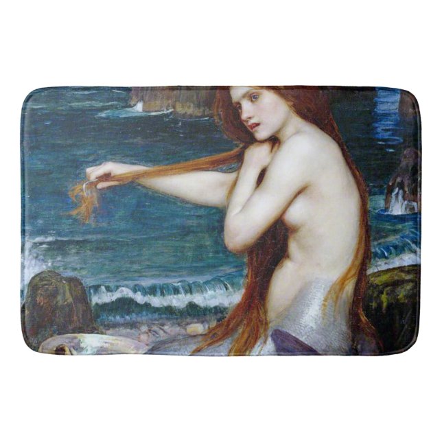 Mermaid, John William Waterhouse Badematte (Vorderseite)