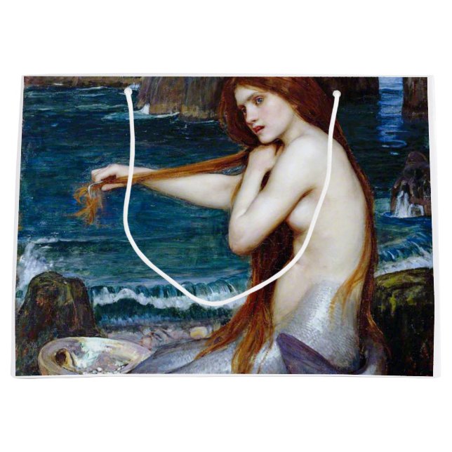 Mermaid, John William Waterhouse Große Geschenktüte (Vorderseite)