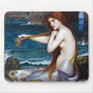Mermaid, John William Waterhouse Mousepad